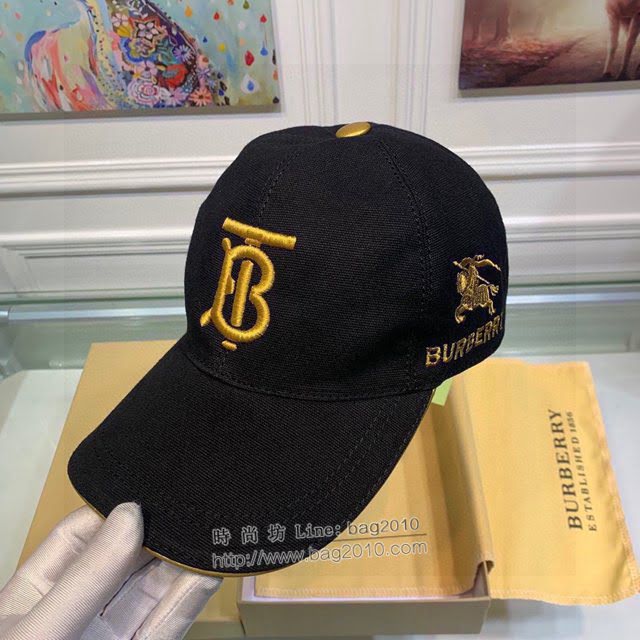 Burberry男女同款帽子 巴寶莉立體漸變刺繡棒球帽鴨舌帽  mm1720
